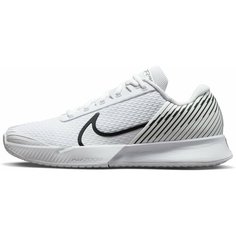 Кроссовки NIKE Court Air Zoom Vapor Pro 2, полнота F (EU)/ на среднюю стопу, размер 10 US, белый, черный
