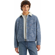 Куртка Levis Men Type I Sherpa Trucker Jacket, размер S, синий Levis®