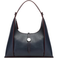 Сумка хобо Palio, фактура тиснение, темно-синий