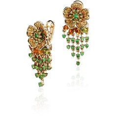 Серьги Эстет, желтое золото, 585 проба, бриллиант, цитрин, хризолит, , золотистый