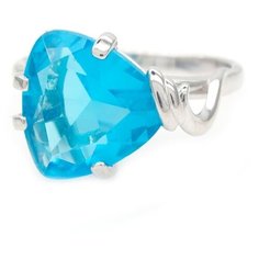 Кольцо The Jeweller, серебро, 925 проба, фианит, топаз, размер 17.5 мм.