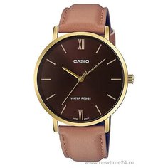 Наручные часы CASIO Collection, коричневый, бежевый, золотой