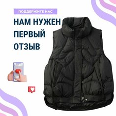 Жилет , размер 48/50, черный Нет бренда