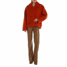 Пальто Calzetti, размер XS, оранжевый, коричневый