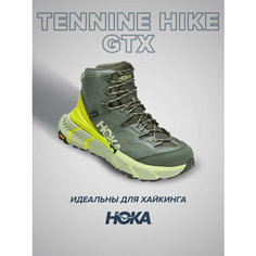 Ботинки хайкеры HOKA, размер US8D/UK7.5/EU41 1/3/JPN26, зеленый, желтый