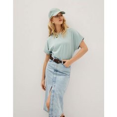 Футболка MANGO, размер 36, Verde agua