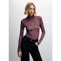 Водолазка MANGO Snow, размер 34, , фиолетовый