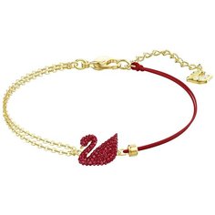 Браслет SWAROVSKI, кристаллы Swarovski, размер 15 см, золотистый