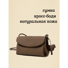 Сумка кросс-боди MUSHIDAISHU, фактура зернистая, коричневый