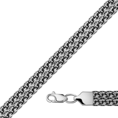 Браслет Diamant online, серебро, 925 проба, чернение, длина 19 см.
