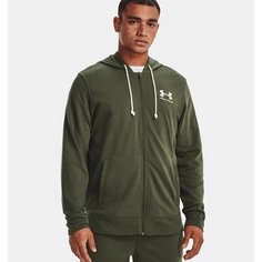 Толстовка спортивная Under Armour Rival Terry FZ Hoodie, размер XL, , marine od green / onyx white - 390