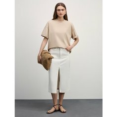 Футболка Zarina, размер XS (RU 42)/170, бежевый меланж
