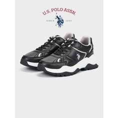 Кроссовки U.S. POLO ASSN., полнота 6 (RU)/ на среднюю стопу, размер 37, черный