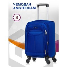 Чемодан Lcase Amsterdam, 31 л, размер S, синий