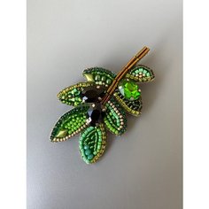 Брошь, стекло, кристалл, зеленый Your Beautiful Brooch