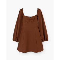 Платье Gloria Jeans Ready! Steady! Go!, размер 3XS (34), темно-коричневый