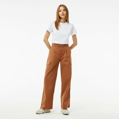 Брюки карго LACOSTE, размер T40, коричневый