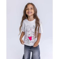 Футболка Gloria Jeans, размер 2-3г/98, белый