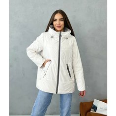 Куртка , размер 52(52-54), кремовый Нет бренда