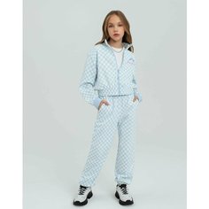 Брюки спортивные Gloria Jeans, размер 4-6л/110-116, светло-голубой