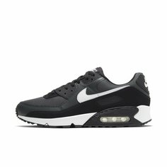 Кроссовки NIKE Nike Air Max 90, полнота F (EU)/ на среднюю стопу, размер 9,5 US, чёрный