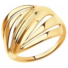 Кольцо SOKOLOV, красное золото, 585 проба, размер 18, золотистый, красный