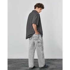 Джинсы широкие Gloria Jeans, размер 46/182, серый