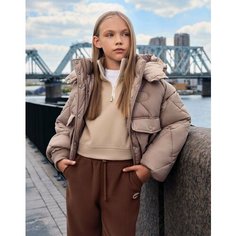 Куртка Gloria Jeans GJ COOL, размер 8-10л/134-140, бежевый