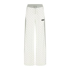 Брюки GUESS, размер M, светло-зеленый/белый
