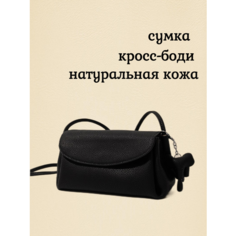 Сумка кросс-боди MUSHIDAISHU, фактура зернистая, черный