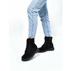 Ботинки Belwest женские из натурального велюра, размер 40, чёрный