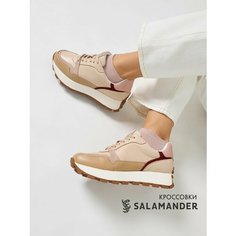 Кроссовки Salamander, полнота 4 (RU)/ на узкую и среднюю стопу, размер 38, бежевый/розовый