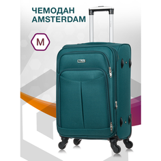 Чемодан Lcase Amsterdam, 64 л, размер M, зеленый