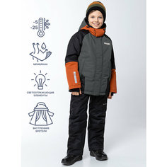 Комплект верхней одежды NIKASTYLE 7з7324, размер 134-68, , зеленый, черный