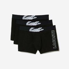Трусы LACOSTE, комплект из 3 шт., размер TL, чёрный
