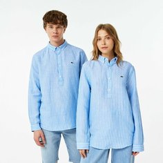 Рубашка LACOSTE, размер T41, голубой/белый