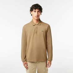 Лонгслив LACOSTE Classic fit, размер T7, , светло-коричневый