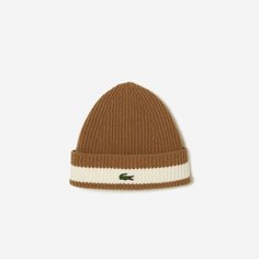 Шапка LACOSTE, размер TU, светло-коричневый