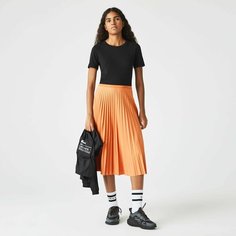 Юбка LACOSTE, размер 44, оранжевый