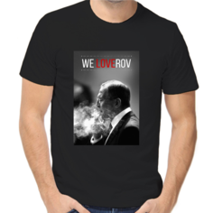 Футболка Лавров we loverov, размер (70)10XL, чёрный Нет бренда