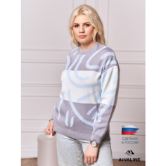 Джемпер АЙVА, размер 58/60, , серый