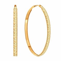 Серьги конго Diamant online, красное золото, 585 проба, размер 40 мм