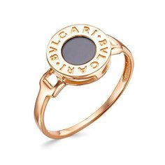 Кольцо Diamant online, красное золото, 585 проба, фианит, размер 16, черный