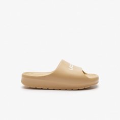 Шлепанцы LACOSTE Serve Slide 2.0, размер T6, бежевый