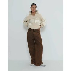 Джинсы багги Gloria Jeans Ready! Steady! Go!, размер M/170 (44-46), коричневый