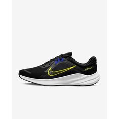 Кроссовки NIKE Quest 5, размер 10 US, Black/Racer Blue/White/High Voltage