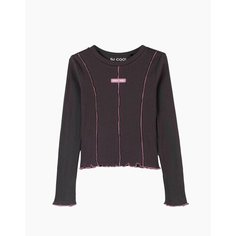 Лонгслив Gloria Jeans, размер 8-10л/134-140, темно-серый