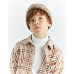 Шапка бини Gloria Jeans, размер 10-14л, бежевый