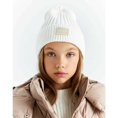 Шапка бини Gloria Jeans, размер 8-10л, молочный