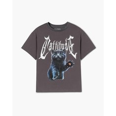 Футболка Gloria Jeans GJ COOL, размер 14+/170-176, серый